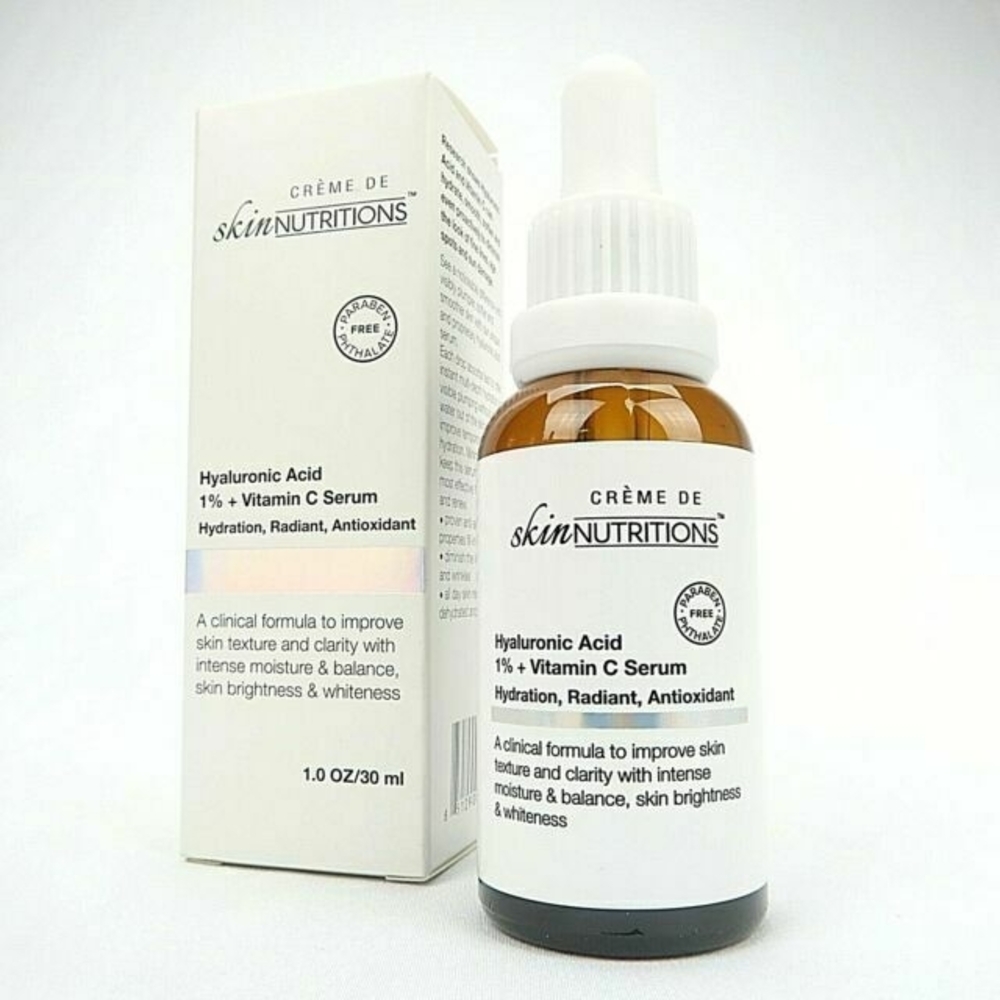 Hyaluronic Acid & Vitamin C Serum - White